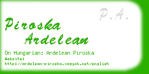 piroska ardelean business card